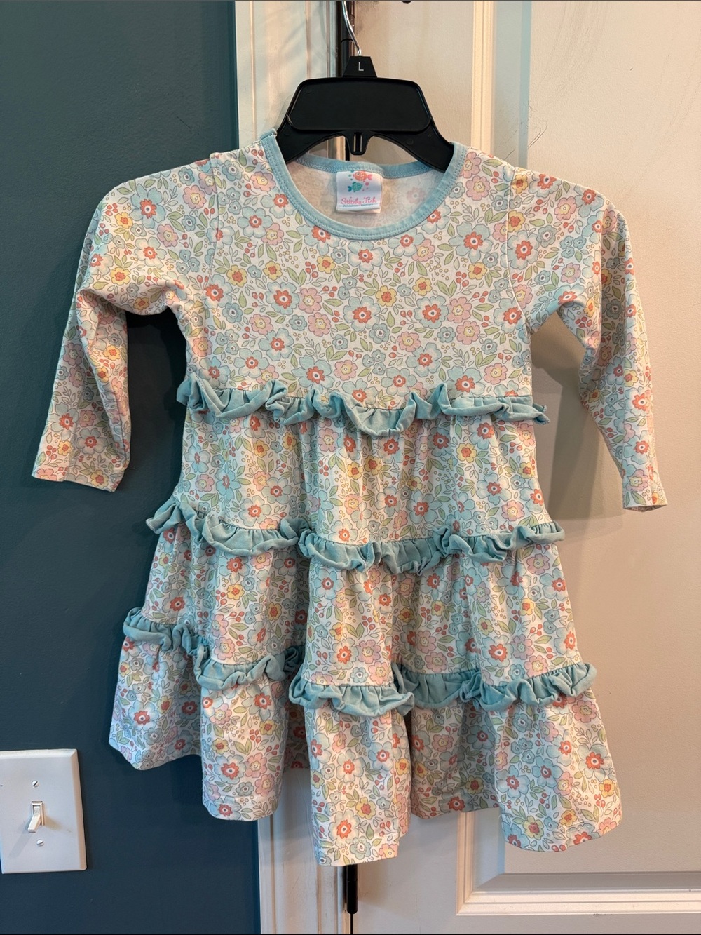 Stitchy Fish Floral Ruffle Tiered Dress